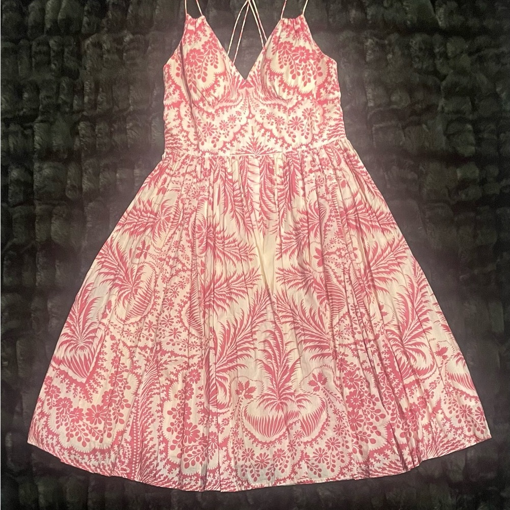 Floral Pink and White Dress